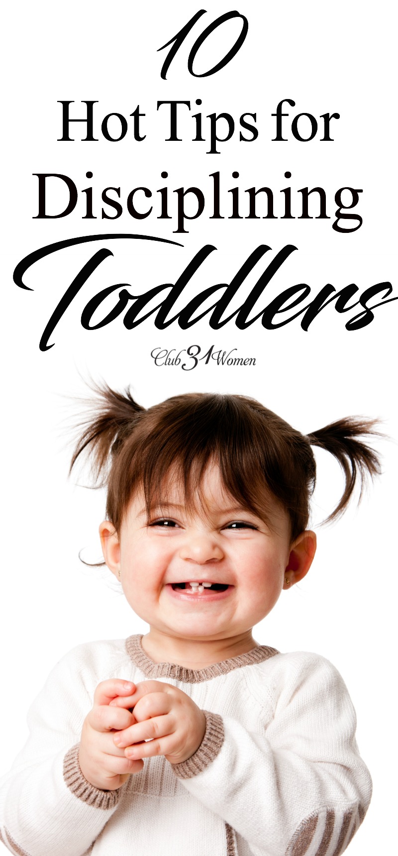 Disciplining and training toddlers can be tricky and exhausting. But with a little direction and know-how, toddlers can be very happy people! via @Club31Women