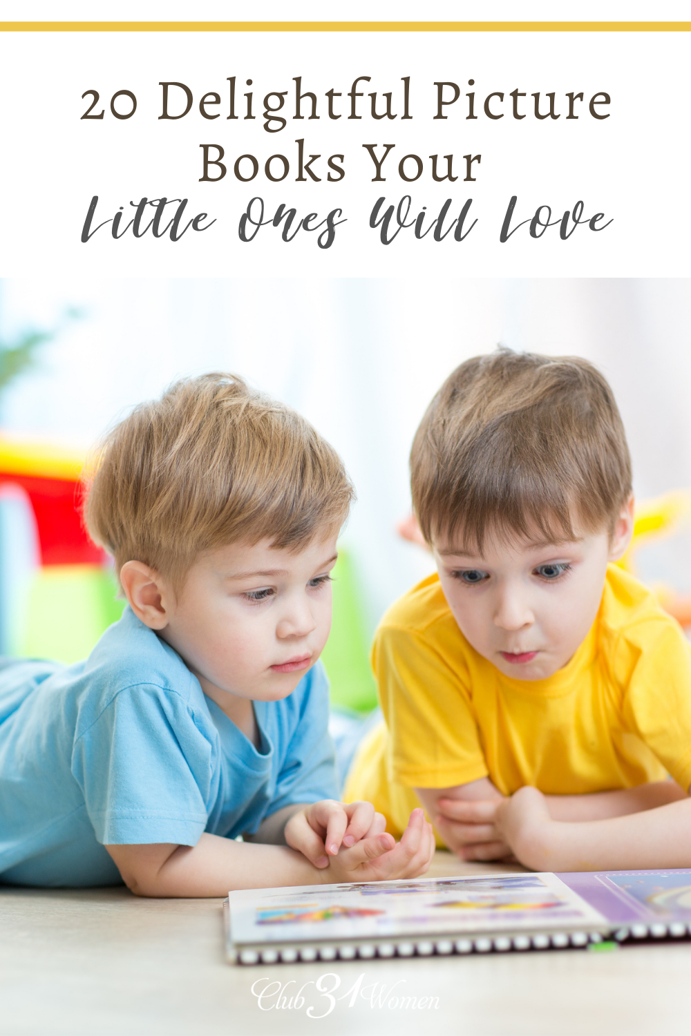 Round up your littles and stack up on these delightful picture books to read together! They are sure to engage your littles! via @Club31Women