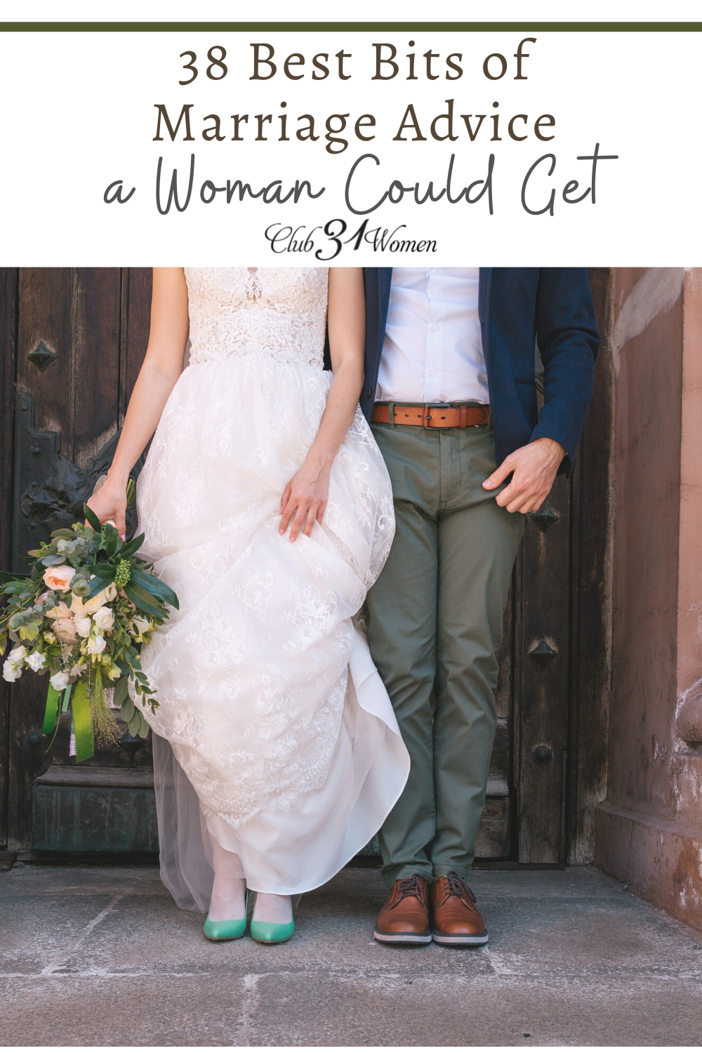 Are you looking for good marriage advice? Here's some of the best you'll ever find! Because we want to be good wives, and that requires some knowledge.... via @Club31Women