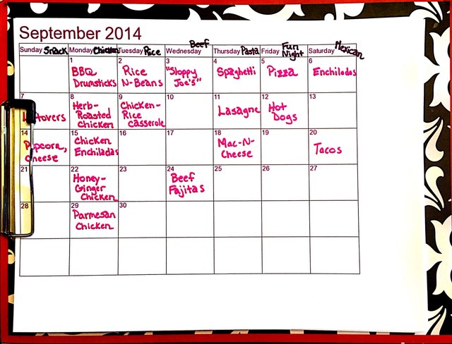 Super Simple Menu-Planning Calendar