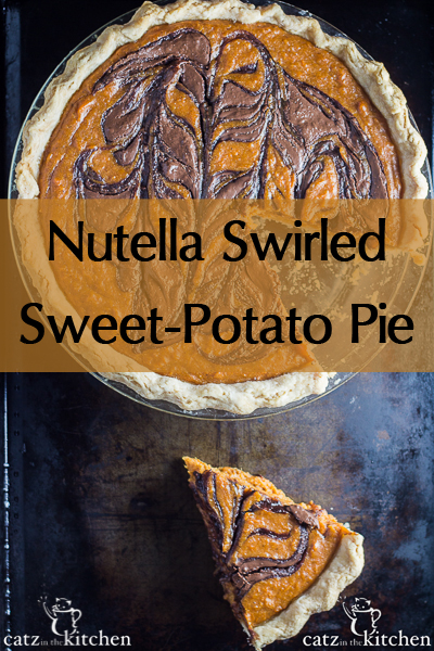 Nutella Swirled Sweet Potato Pie