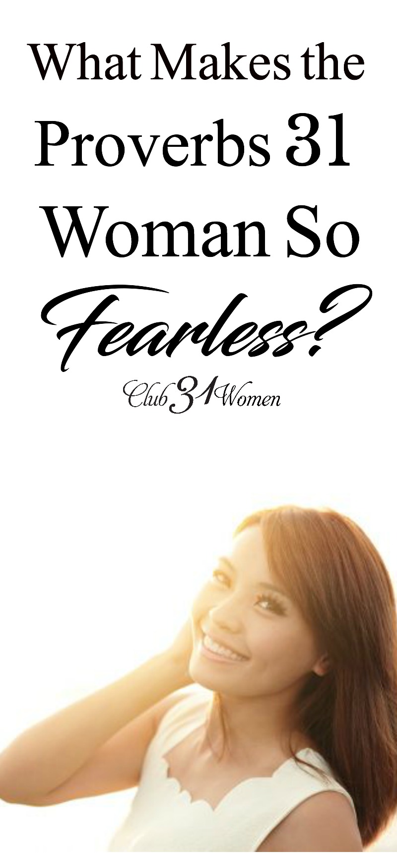 How does the Proverbs31Woman "laugh at the time to come"? When our world is falling apart? She knows the future is uncertain, yet here's why she's fearless! via @Club31Women