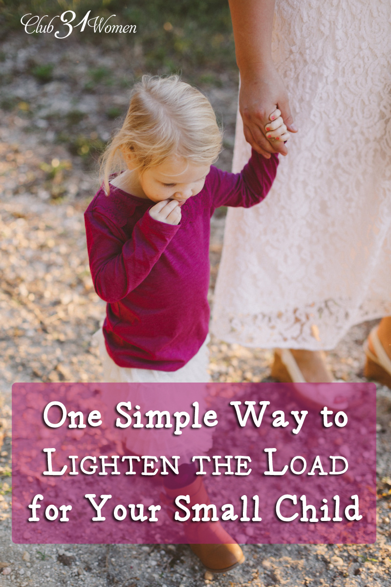 One Simple Way to Lighten the Load for Your Small Child via @Club31Women