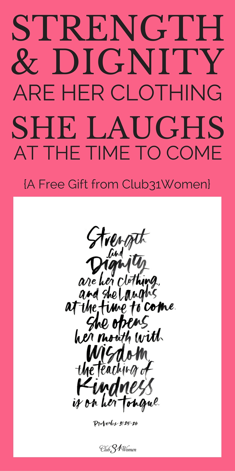 Here's a beautiful and FREE printable from Proverbs 31 - a gift to you from Club31Women. via @Club31Women
