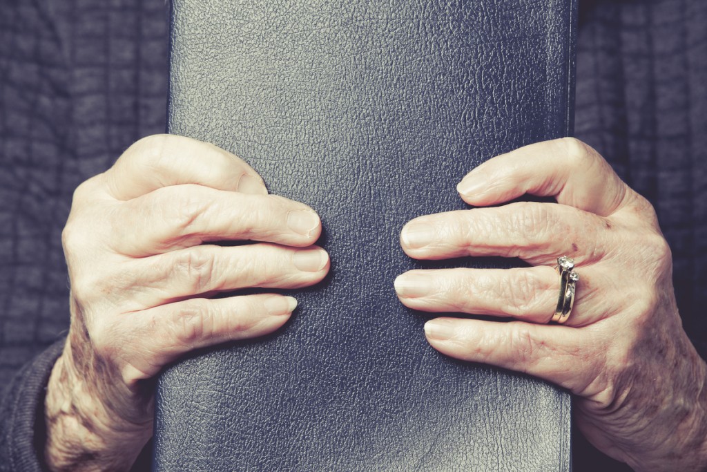 Grandma Holding Bible