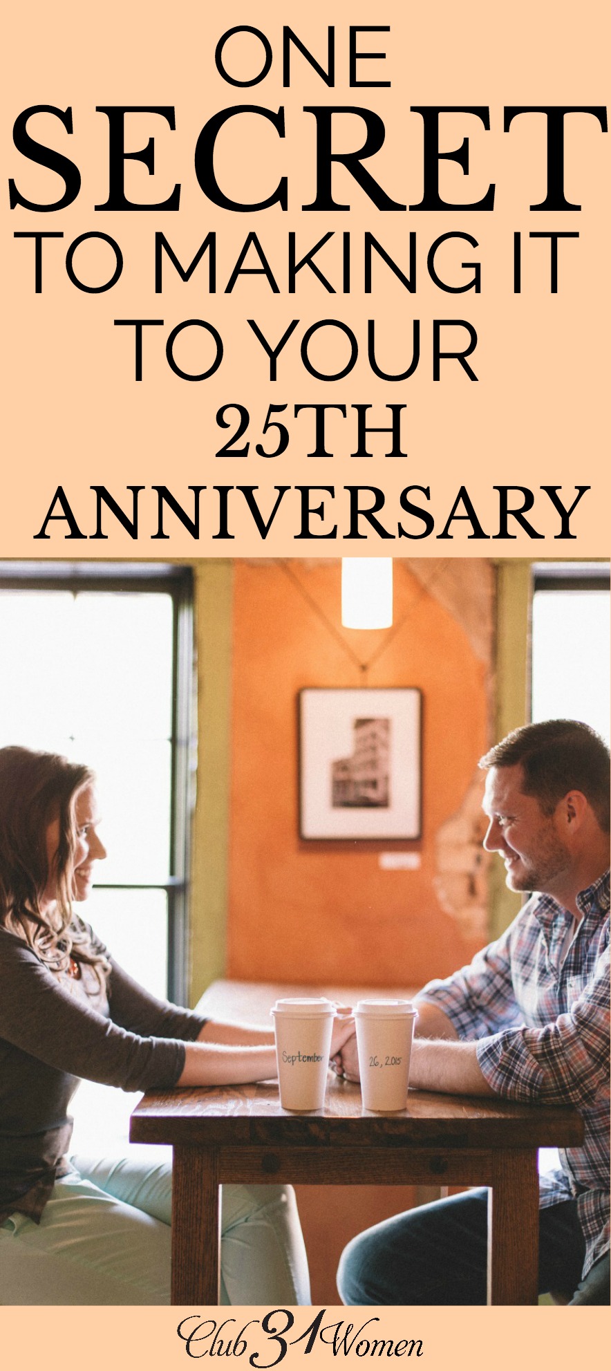 What is the secret to staying happily married for 25+ years? Is it going on regular date nights or sharing the same hobbies? The answer may surprise you. via @Club31Women