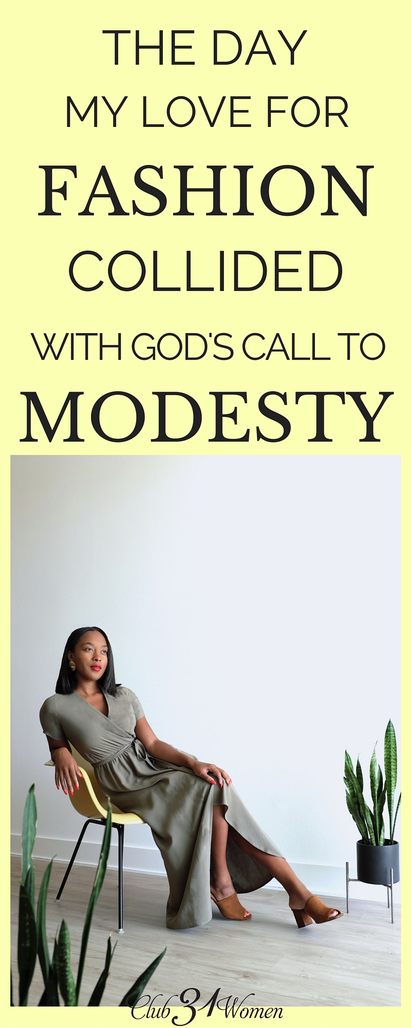 I want to reinvent the way the world thinks about modesty. 
I want to inspire a new generation of women not to conform to what the world defines as "cool", but to realize that there is nothing more liberating than unapologetically living to glorify God in every aspect of our lives, including our clothing. And here's why..... via @Club31Women