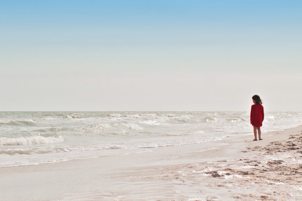 Little girl on beach