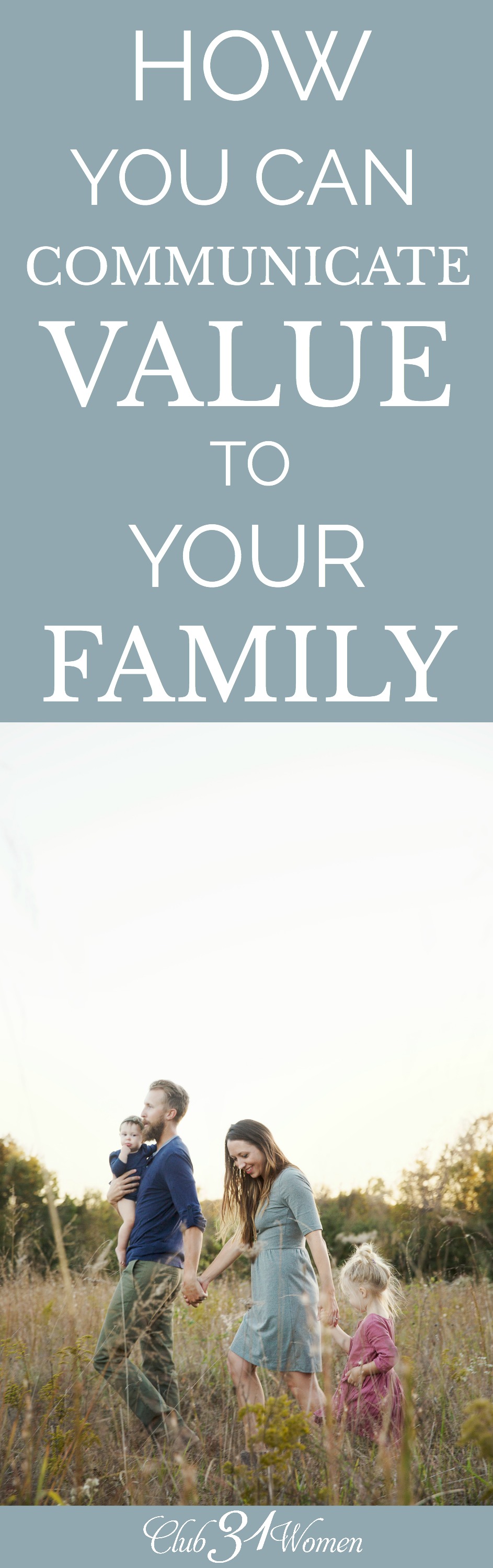 Do you know that God is for you and when you embrace that truth you can extend that value out to others, such as your family? Be a champion for your family! via @Club31Women