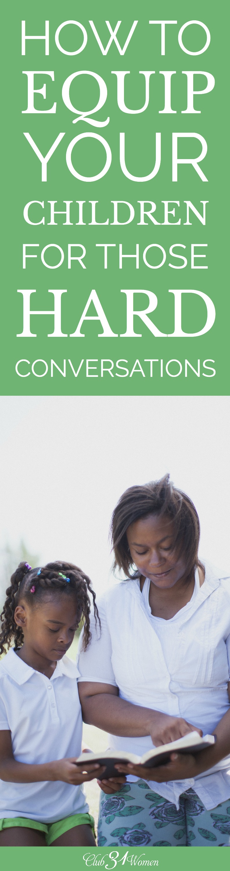 Do you tend to avoid discussing hard topics? Here are a few tips to help you approach the hard and ugly conversations with your children. via @Club31Women