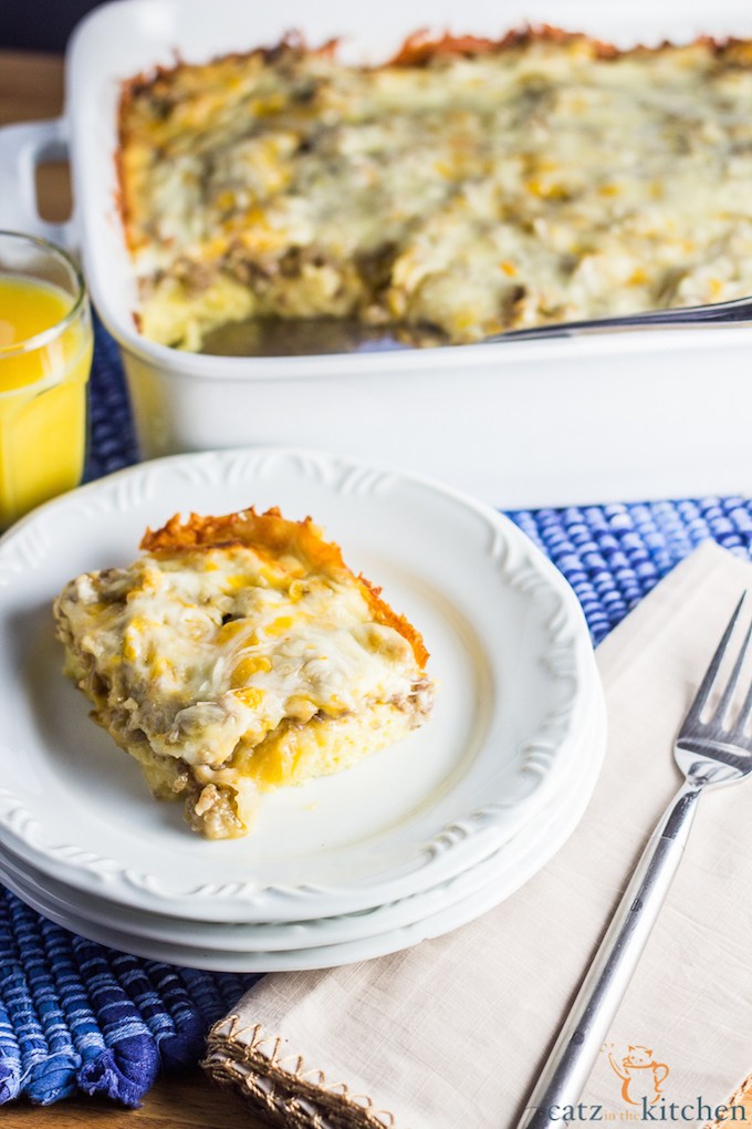 Overnight Sausage Egg & Cheese Breakfast Casserole