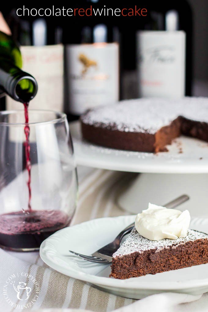 German Red Wine Cake (Rotweinkuchen) (with chocolate and cinnamon)