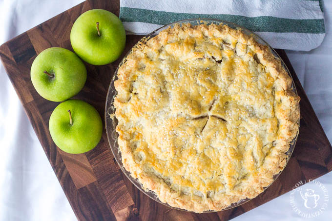 What makes this delicious, crumbly apple pie an Irish apple pie? We can't say for sure, but if this is what being Irish tastes like, we're in!