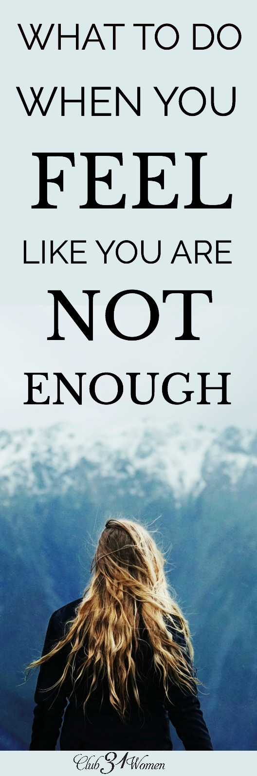 Sometimes when we feel like we are not enough, it can me we have taken on more than we can rightly handle. We need to be brave enough to say "no" more. via @Club31Women