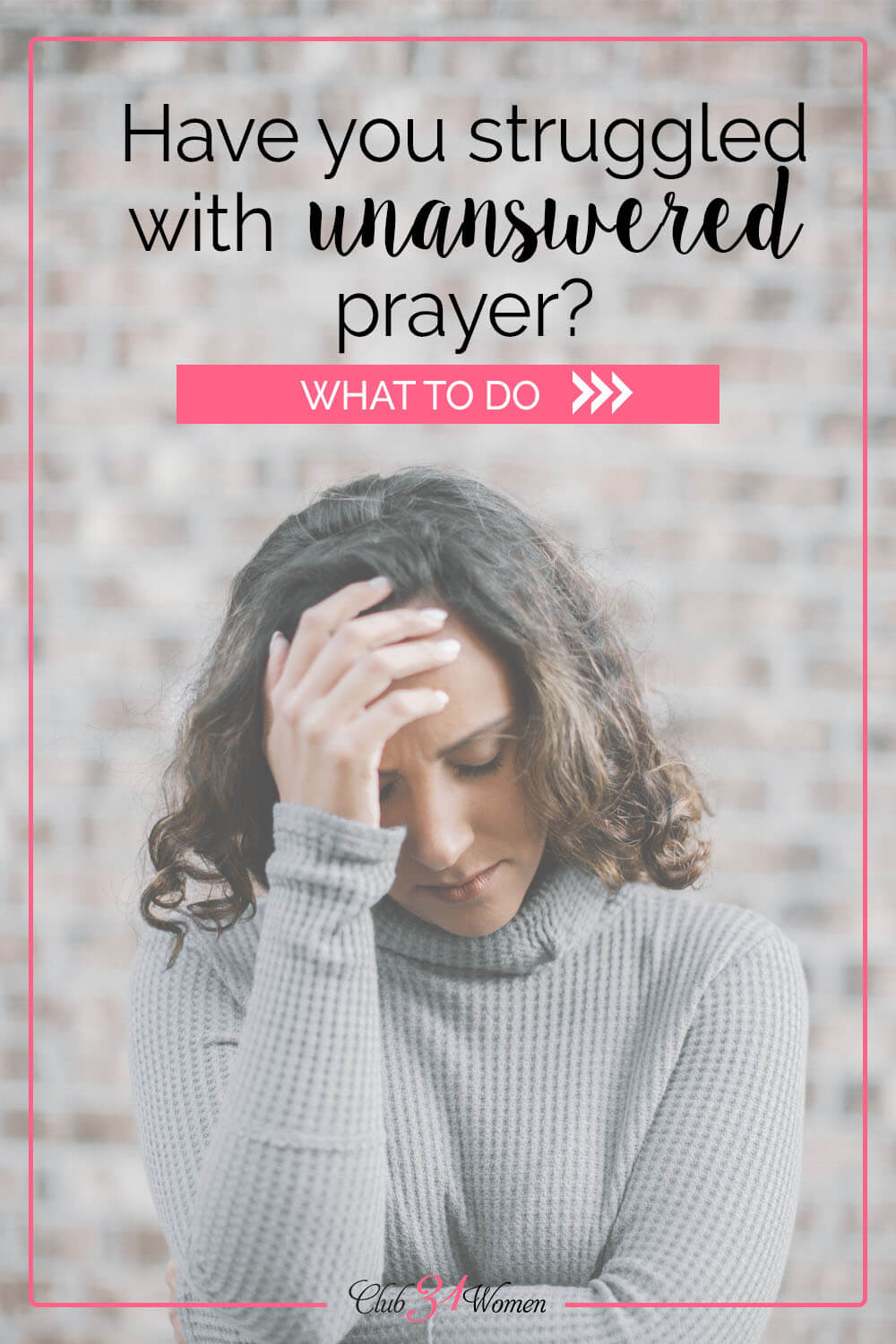 God may not always answer our prayers in the way we might expect. That doesn't mean He isn't able. Press into God when in disappointment. via @Club31Women