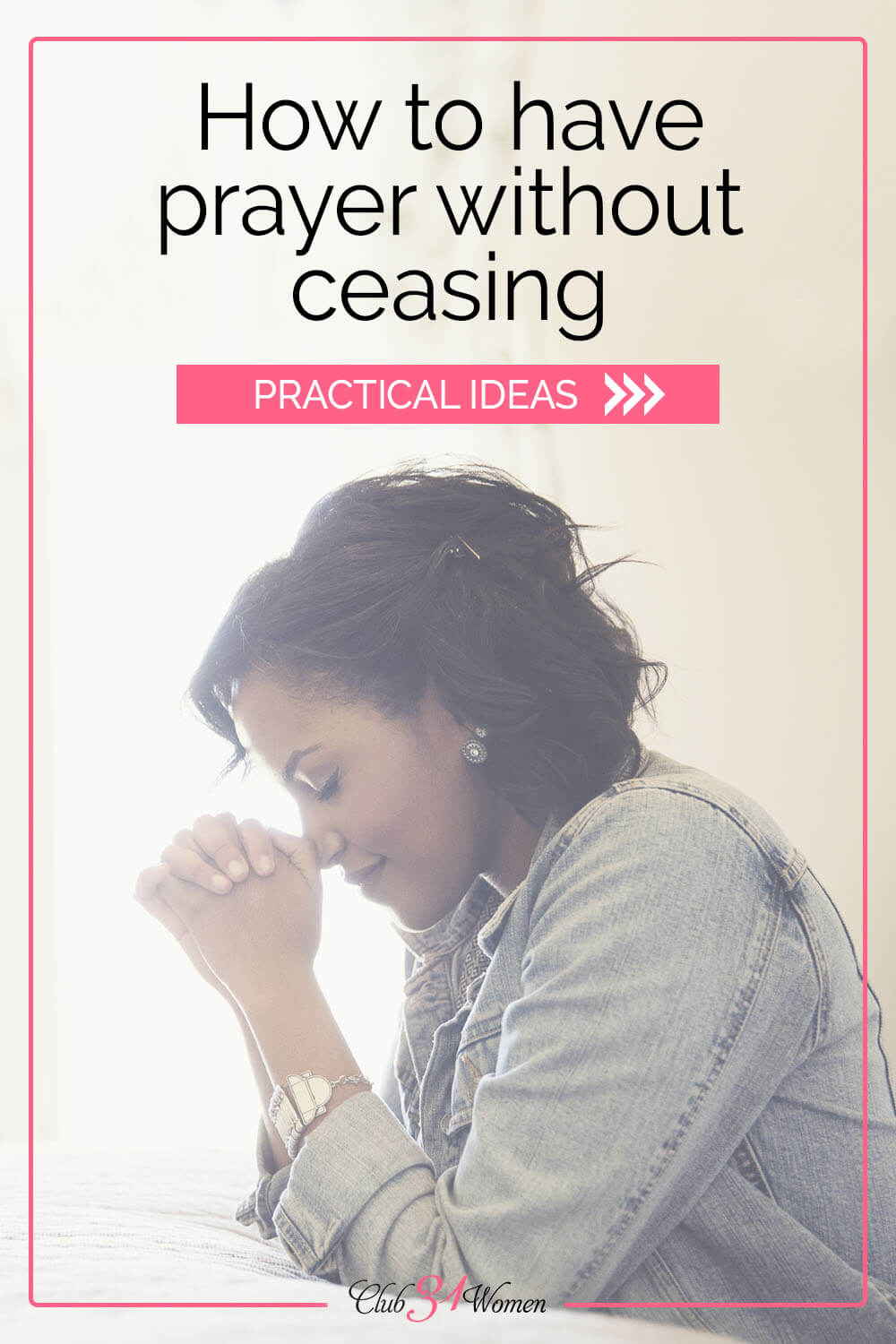 Prayer isn't a practice only for quiet spaces and closed doors. Prayer can be an ongoing conversation with God all day long. via @Club31Women