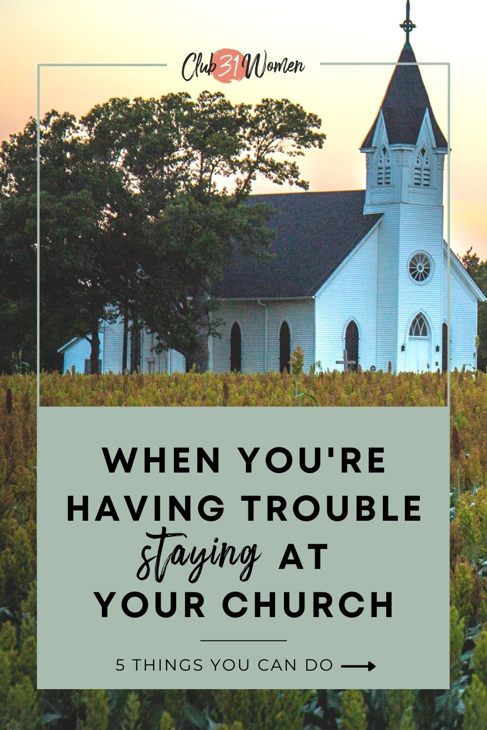 Church can feel hard sometimes because we are doing life alongside imperfect people. The glamour wears off. Do we leave or see it through? via @Club31Women