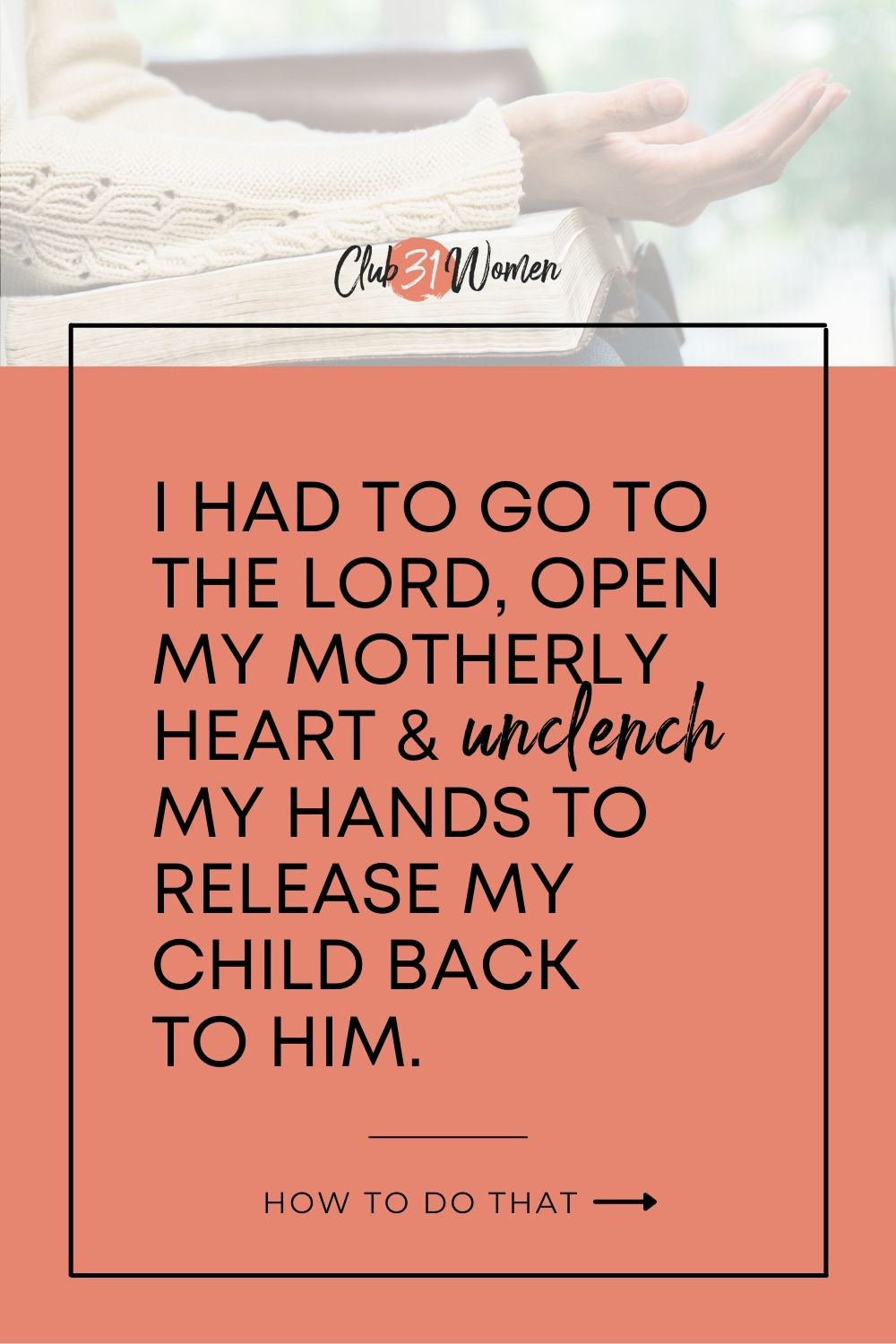 When things aren't going according to our plans, we need to release our grip and trust God with it all. He sees and knows more than we do. via @Club31Women