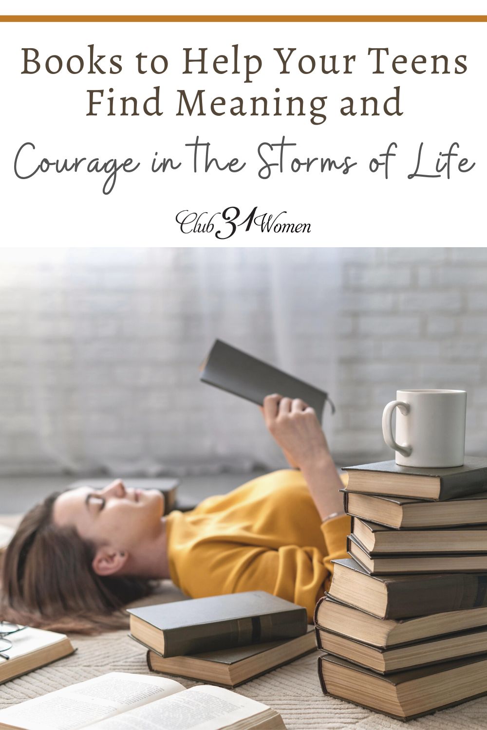 What books can you offer to help your teens find meaning when the storms of life come pounding down on them? via @Club31Women