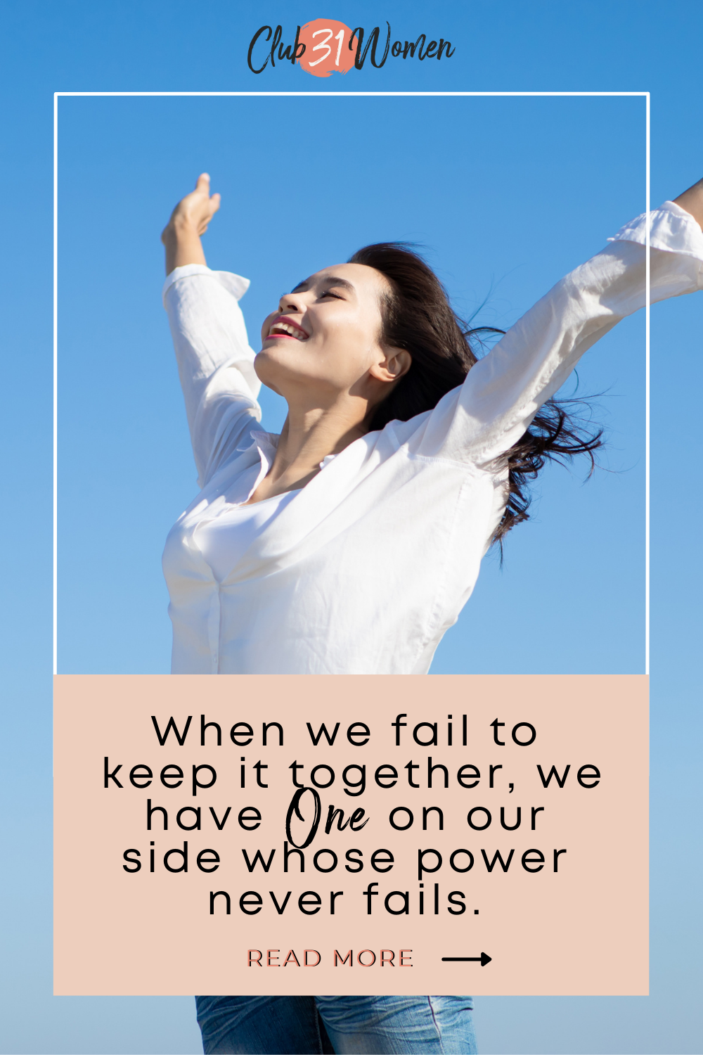 When Our Attempts at Control Fail, There Is Good News via @Club31Women