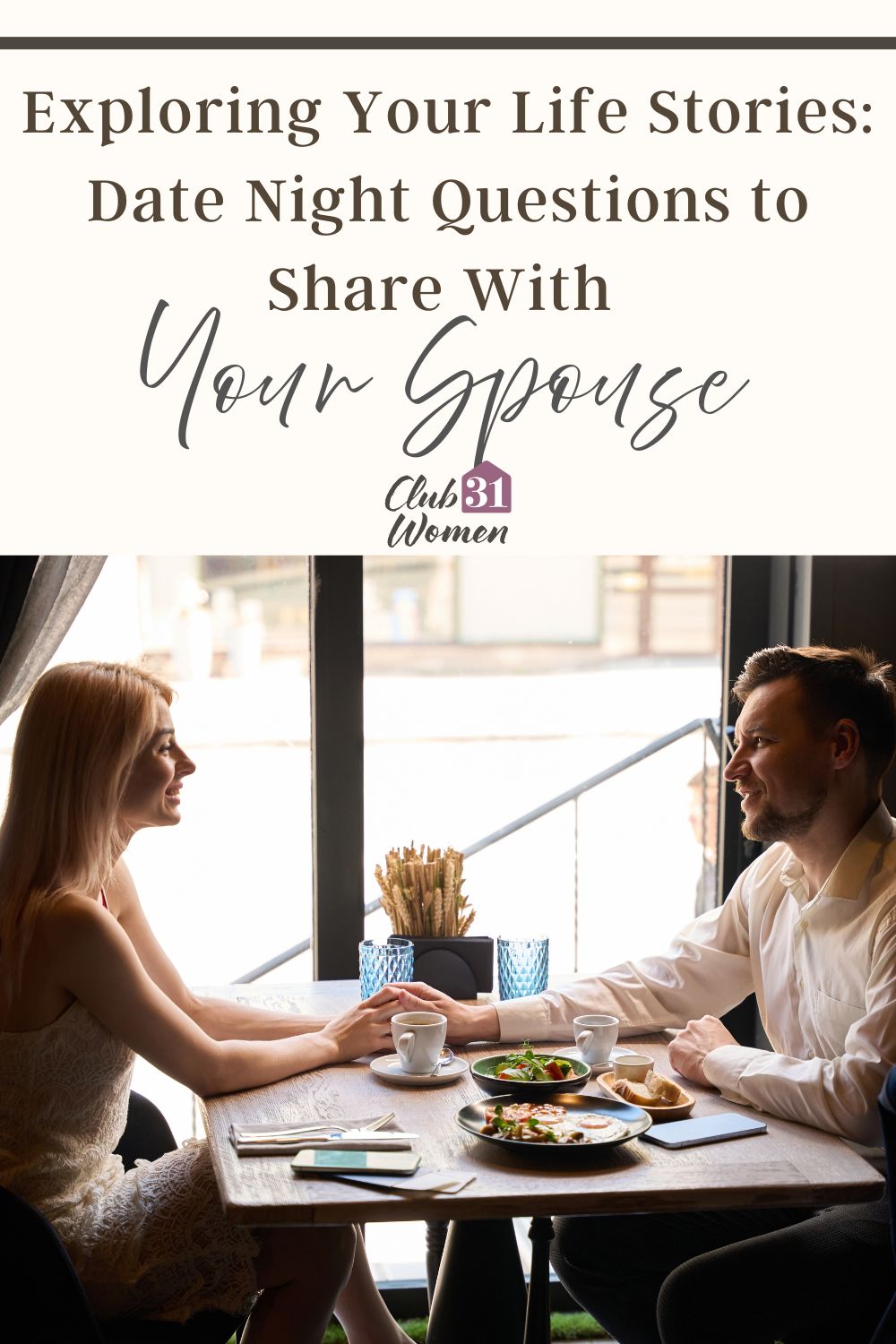 Do you ever get "stuck" in conversations during date nights with your spouse? You need some date night questions to get to know each other at a deeper level. via @Club31Women