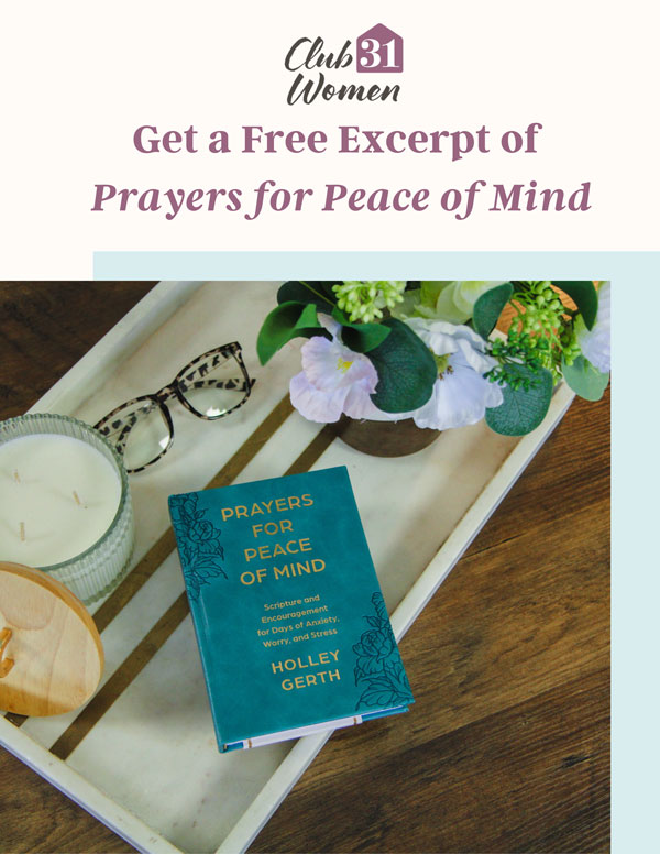 Get a free excerpt of Prayers for Peace of Mind