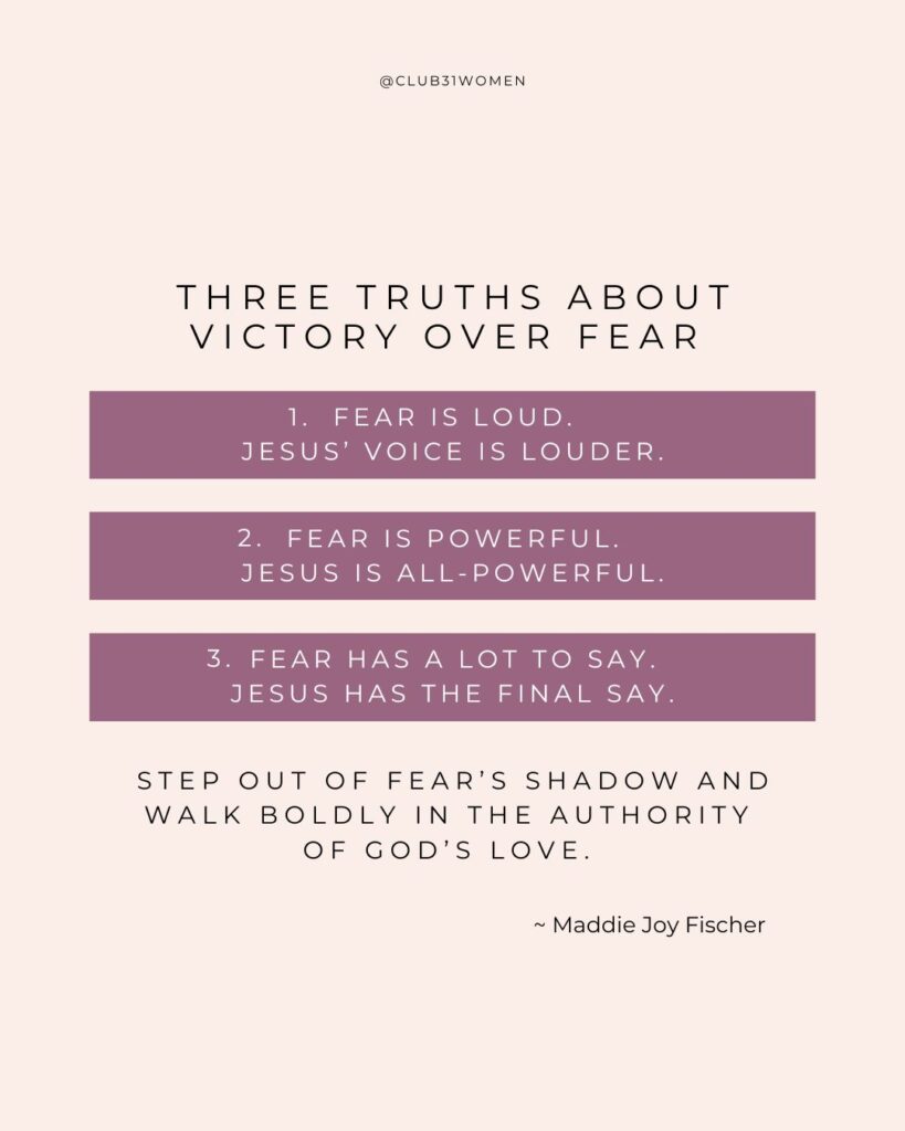 Step out of fear’s shadow and walk boldly in the authority of God’s love.