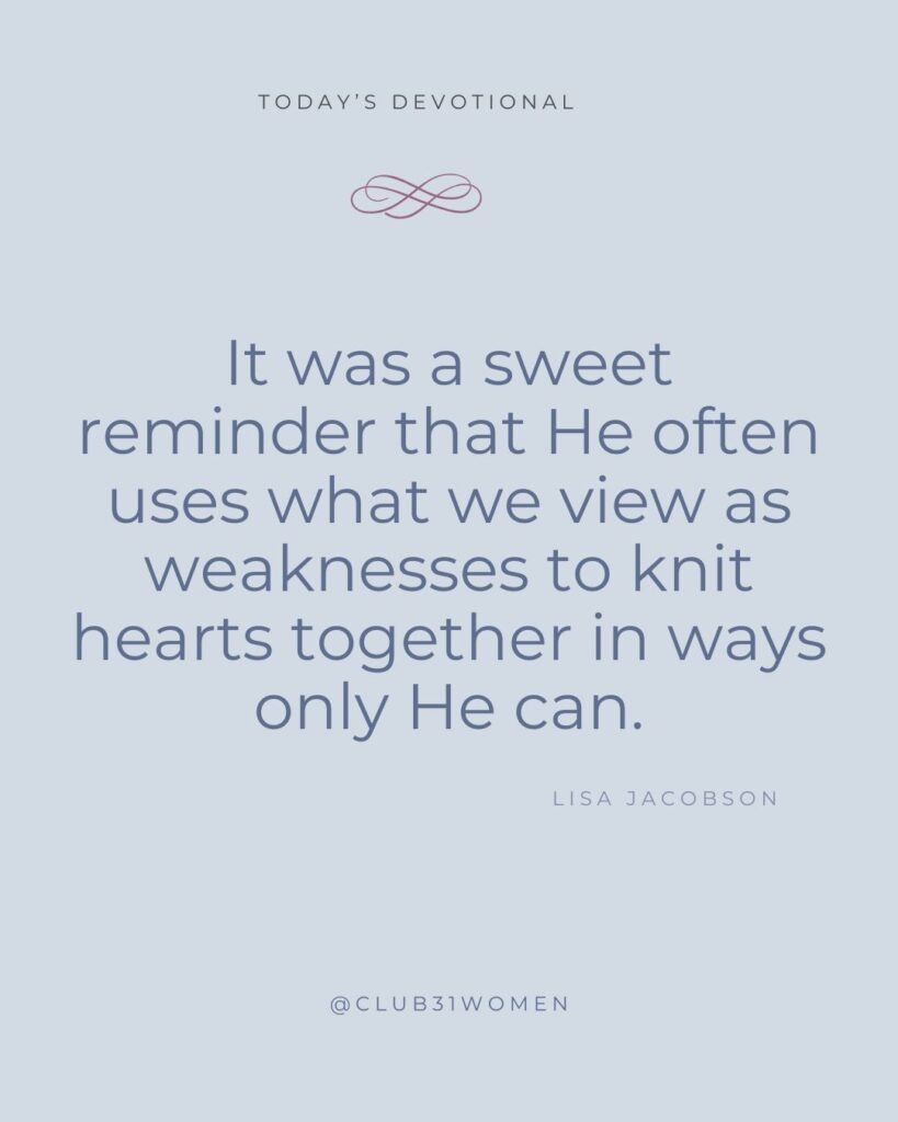 God’s grace transforms our vulnerabilities into bridges for friendship, revealing that shared struggles can create unexpected joy, connection, and kindness.