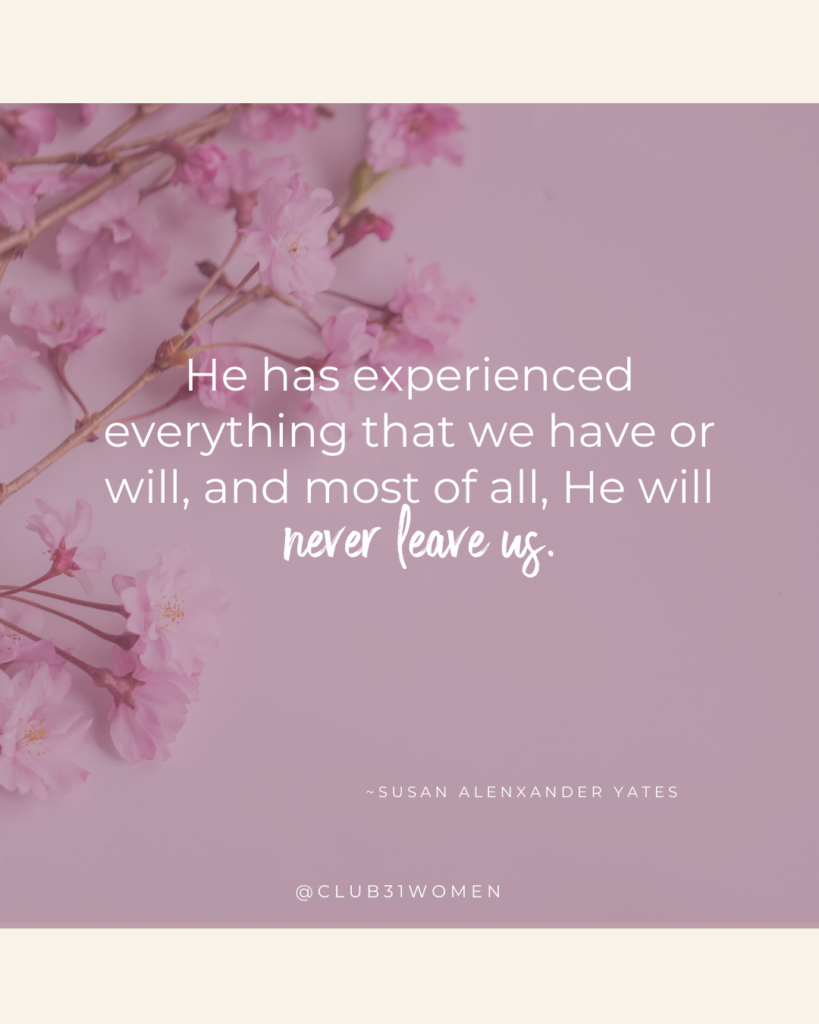 Reflect on Holy Week through Jesus' eyes—His loneliness, pain, and sacrifice—and find comfort knowing He truly understands your struggles.