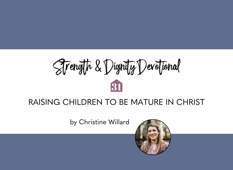 Discover how two verses in Colossians can quiet the noise, refocus your purpose, and raise children mature in Christ.