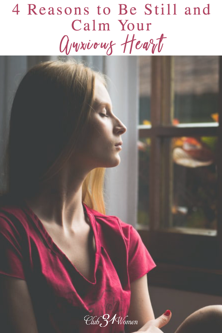 Are you prone to worry? That anxiety can lead to stress, poor sleep, and bad attitudes towards your family. So here's how to calm your anxious heart.... via @Club31Women