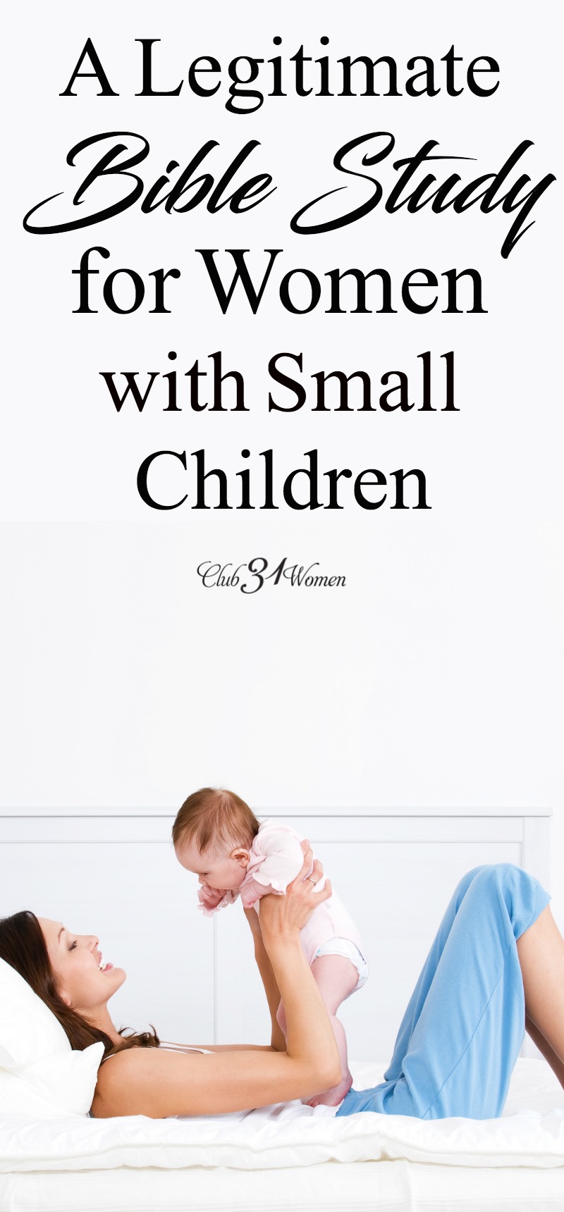 Having small children makes spending time alone with God a serious challenge. But there is a way to squeeze in a real bible study. via @Club31Women