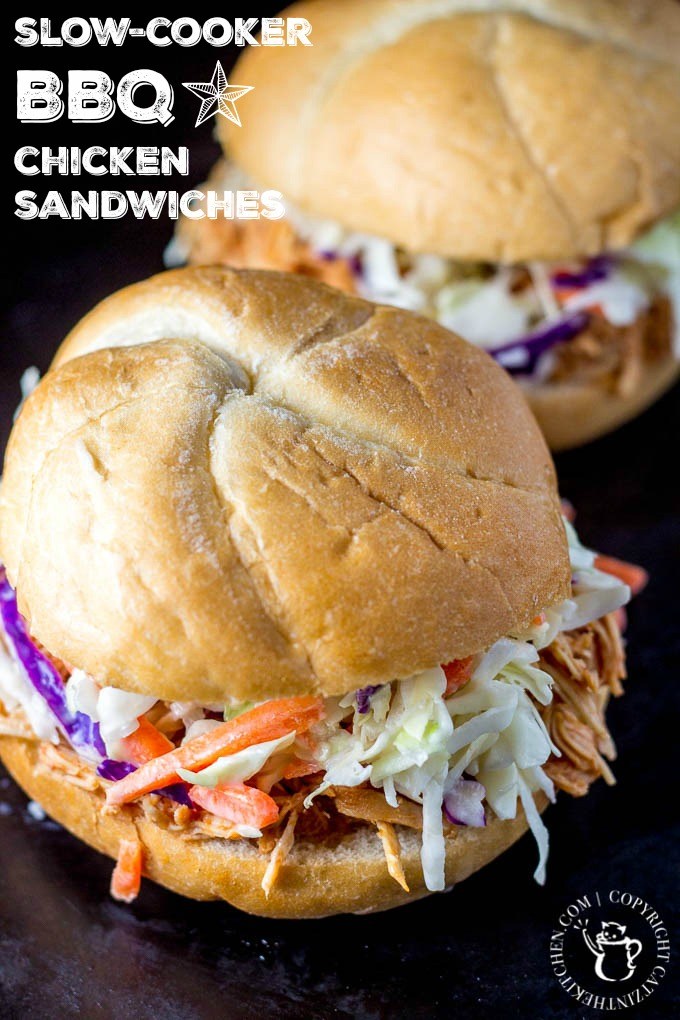 Slow-Cooker BBQ Chicken Sandwiches