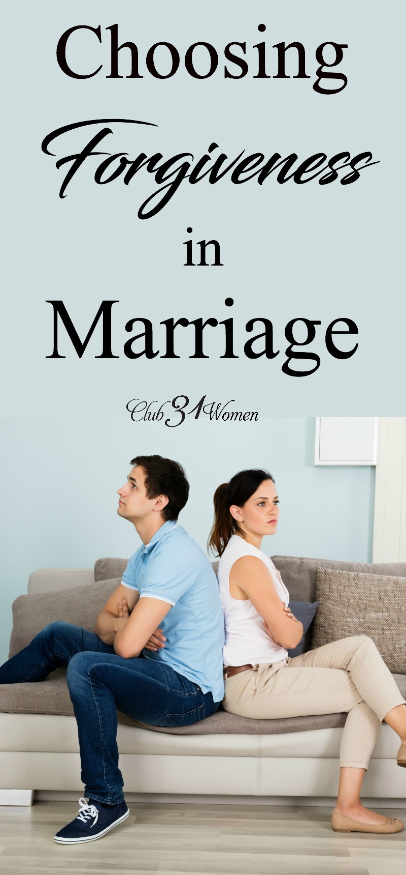 Sometimes we want to hold on to being right, not really thinking about the cost. But forgiveness in marriage offers a freedom pride never could. via @Club31Women