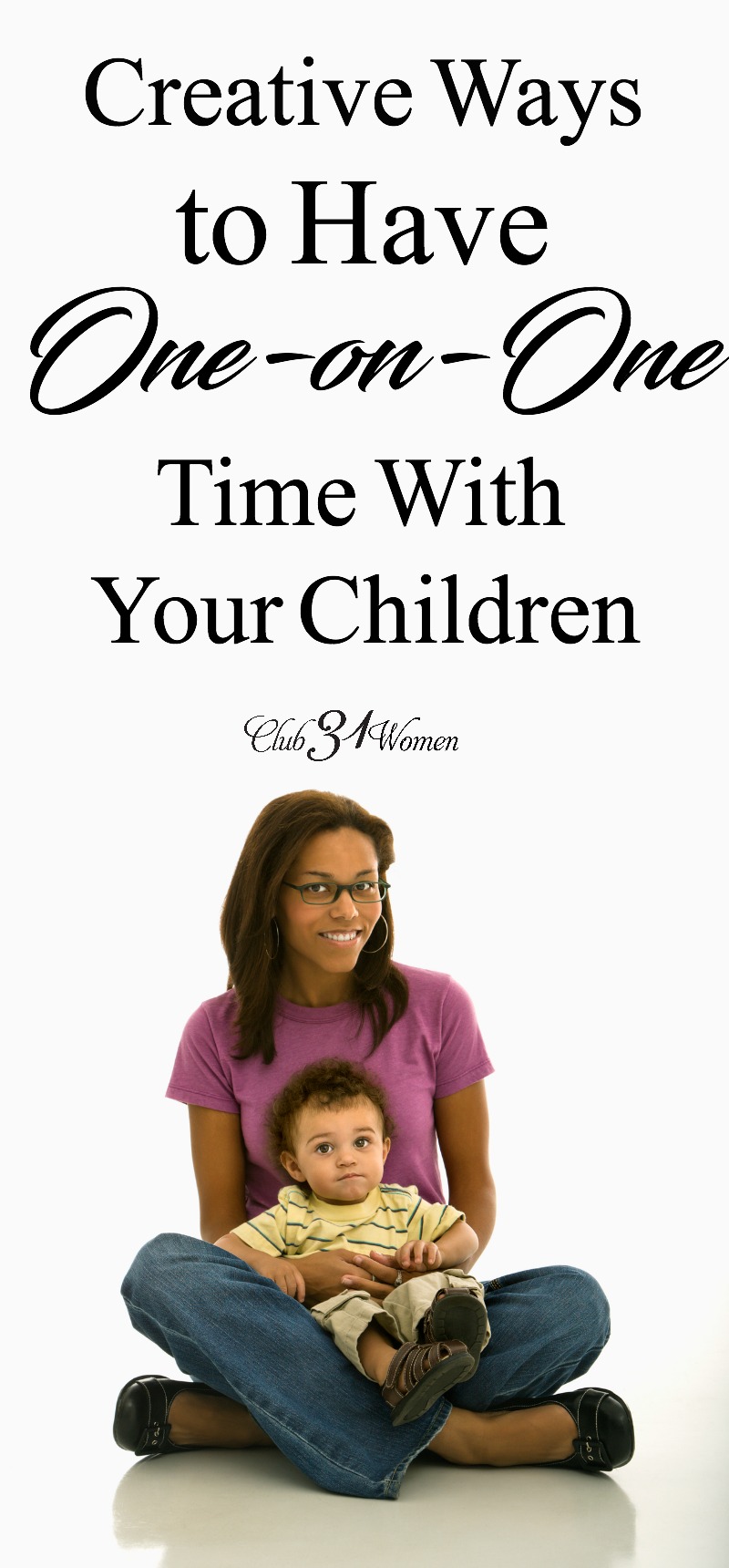 It can be challenging to set aside one-on-one time with our children. But it's important to recognize them as individuals. Here are a few ways you can... via @Club31Women