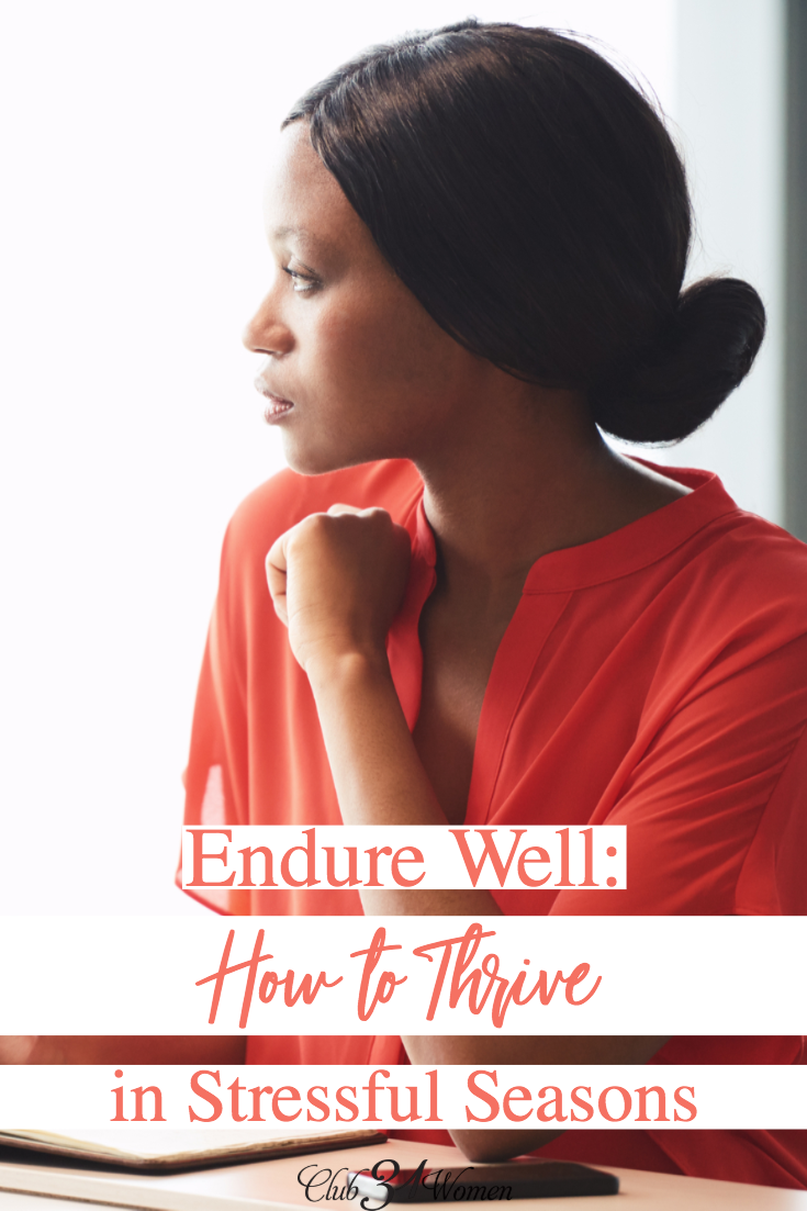 There will always be stressful times. Don't wait for perfection. How can we work through them in order to thrive in the work God has called us to? via @Club31Women