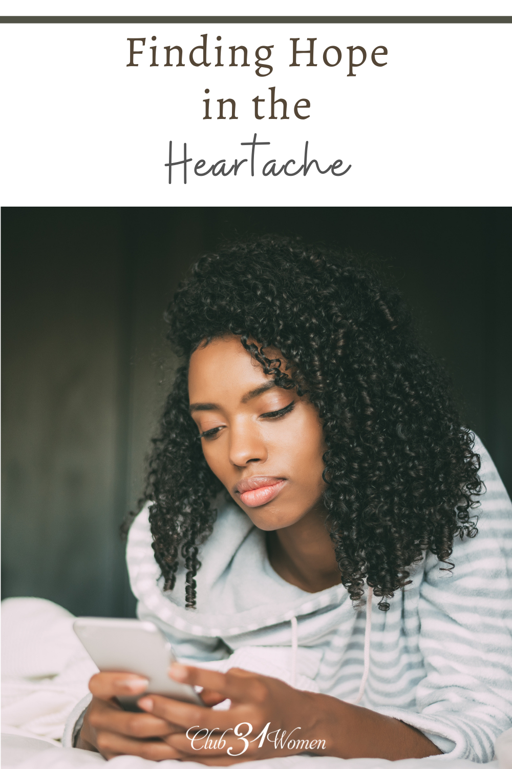 Have you ever struggled to pull yourself out of a rut when heartache seeks to just devour you? There is hope. via @Club31Women