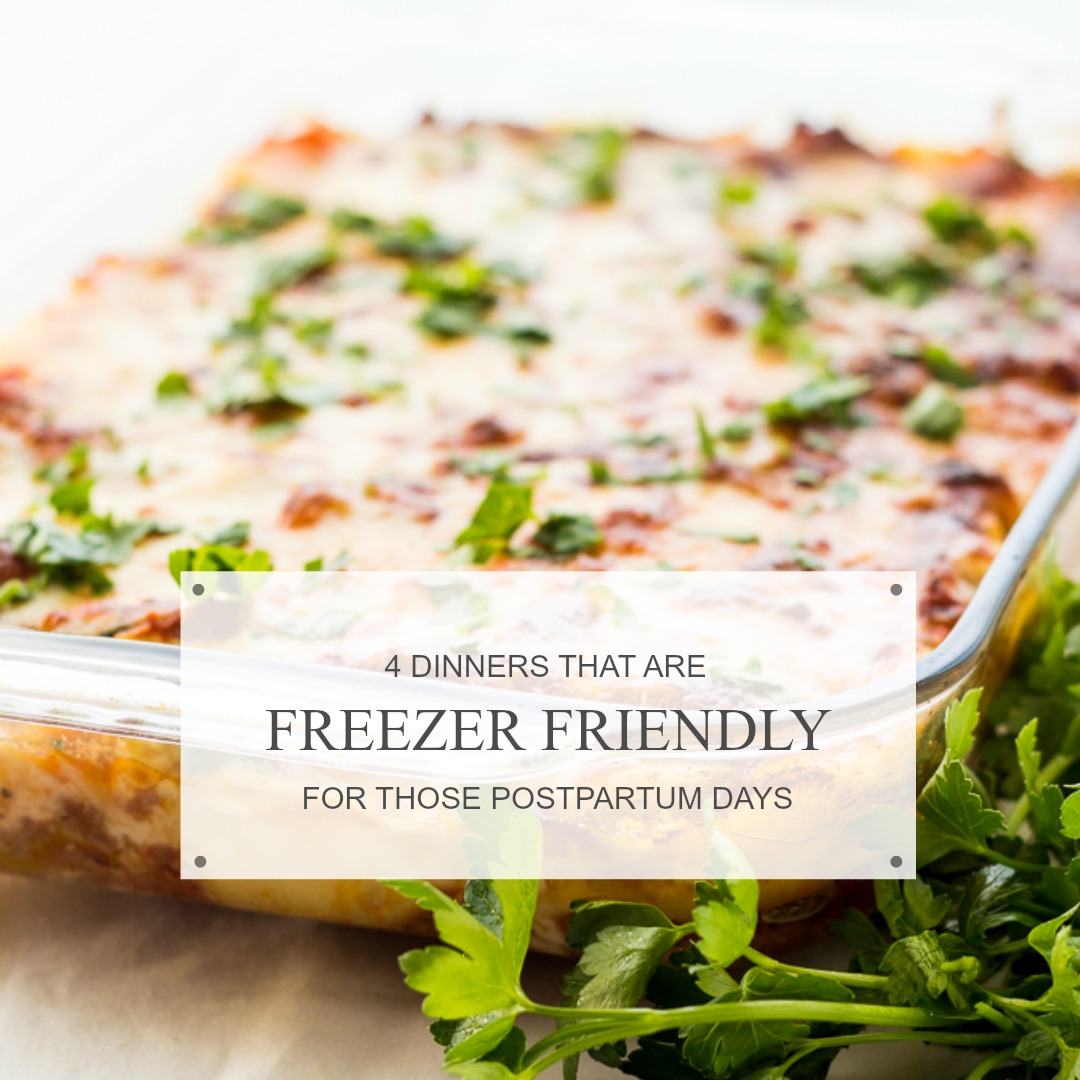 Freezer Friendly Dinners for those Postpartum Days