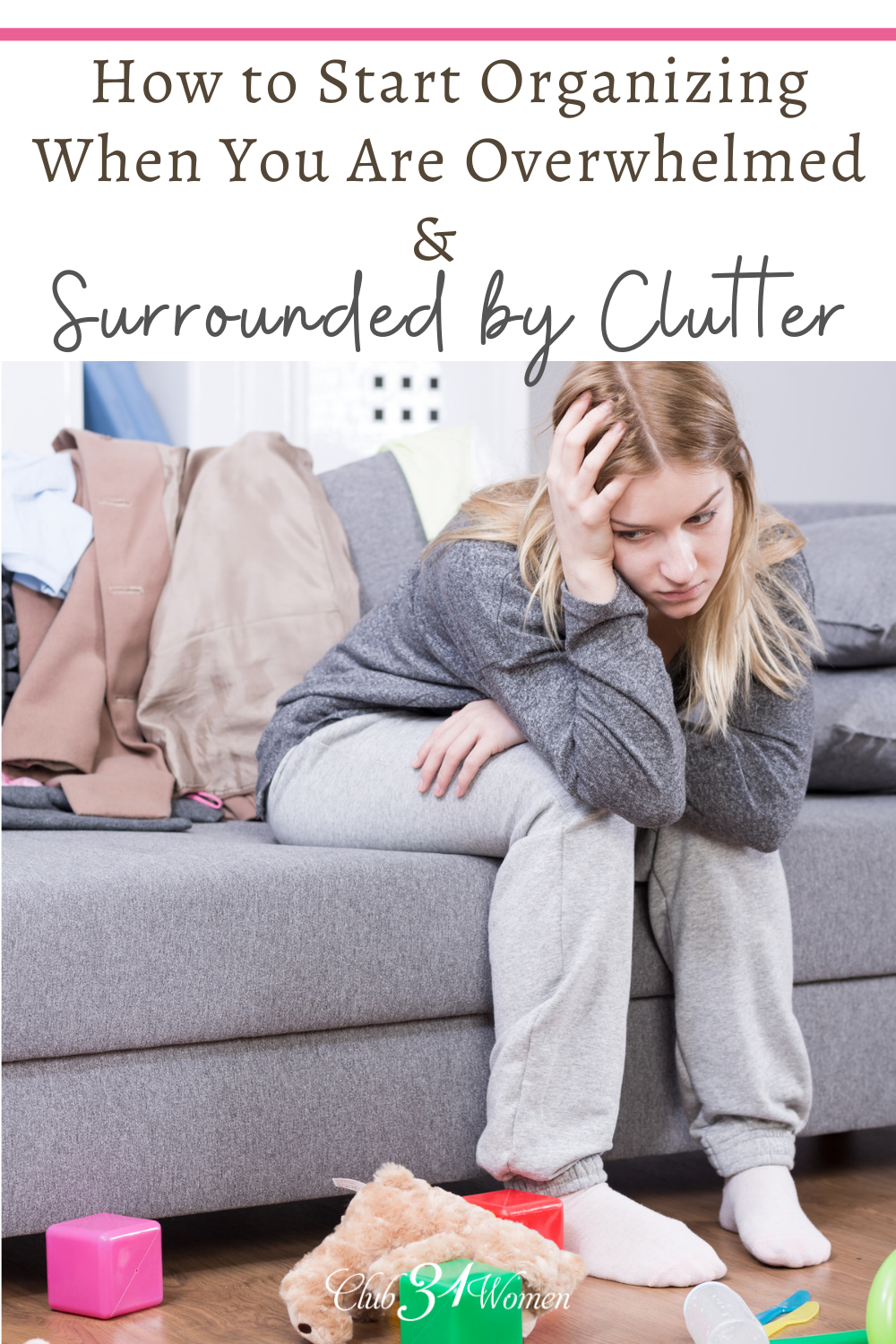 Organizing can be so overwhelming! But there are some ways to help you get started when you're surrounded by clutter and chaos. via @Club31Women