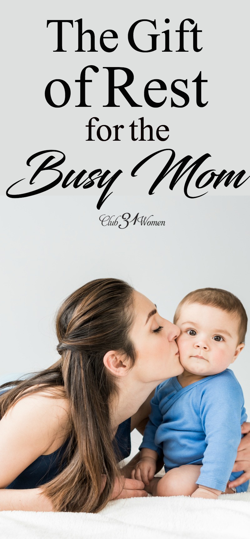 As a busy mom, making time for rest is low on our priority list. But I don't think we realize just how vital our own rest is to be strong moms. via @Club31Women