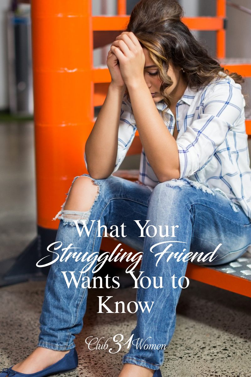 What if the simplest thing can help your struggling friend? Would you reach out? Sometimes it's those simple gestures that make the difference. via @Club31Women