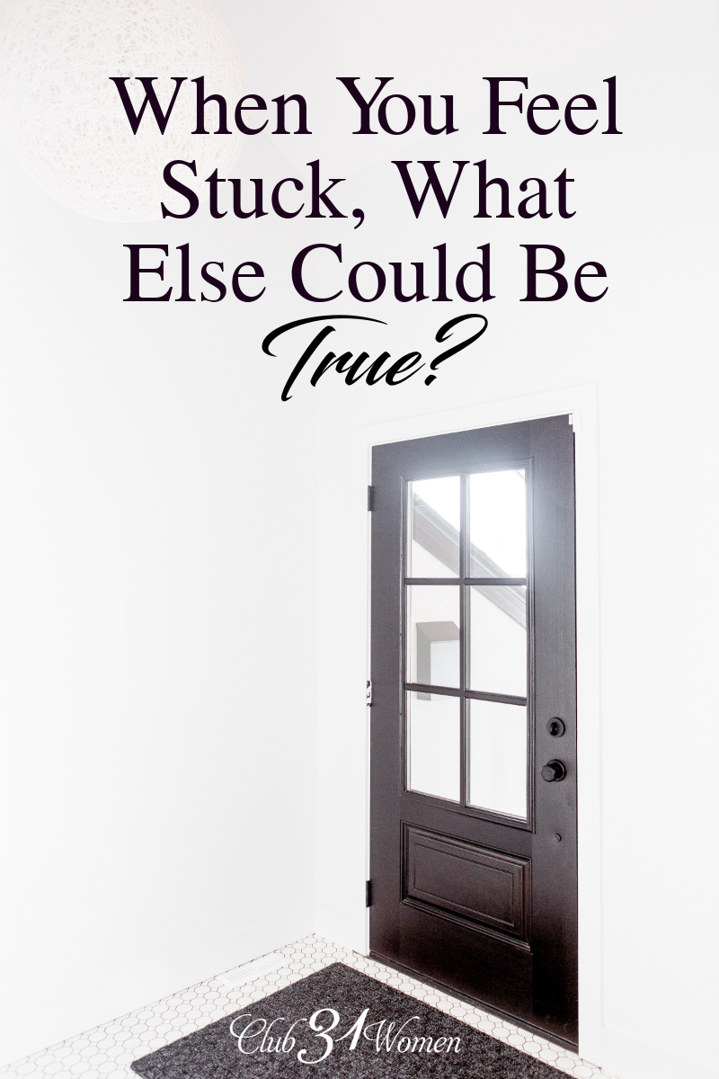 When you feel stuck or overwhelmed, is that the only thing that's true about your situtation? What else could be true that you could work with? via @Club31Women