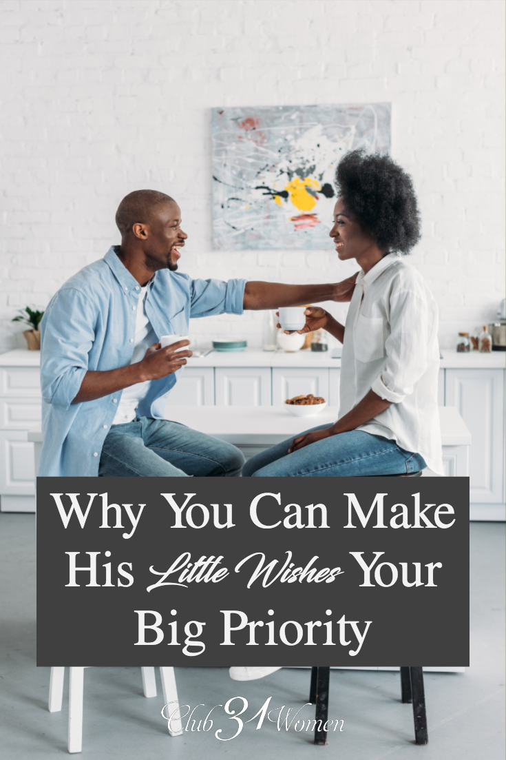 Isn't it surprising how respecting those little wishes express love to your spouse? Why not work on making his small preferences more of your priority! via @Club31Women